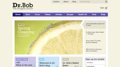 Site e loja online do Dr. Bob